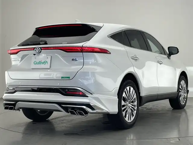 トヨタ ハリアー ハイブリッド Z レザーパッケージ 愛知県 2023(令5)年 2.4万km プラチナホワイトパールマイカ 純正１２．３型ＤＡナビ　フルセグＴＶ　ＪＢＬサウンド　モデリスタエアロ４本出マフラー　全方位カメラ　デジタルインナーミラー録画付き　黒革　シートヒーター　衝突軽減　追従クルコン　ＢＳＭ　ＬＥＤオートライト　パワーシート　シートベンチレーショーン　電動リアゲート　ETC　内臓型前後ドラレコ　禁煙車