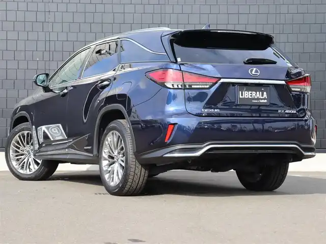 レクサス ＲＸ 450hL 宮城県 2019(令1)年 4.8万km ディープブルーマイカ レクサスセーフティプラス/ムーンルーフ/マークレビンソン/三眼ＬＥＤヘッドライト/レーダークルーズコントロール/ヘッドアップディスプレイ/ホワイトレザーシート/シートヒーター/エアシート/メモリ付きシート/純正メモリナビ/フルセグTV/パノラミックビューモニター/ブラインドスポットモニター/レーンキープアシスト/クリアランスソナー/ステアリングヒーター/パワーバックドア/シーケンシャルウィンカー/オートライト/オートマチックハイビーム/6人乗り/4WD/置くだけ充電/純正20インチAW/純正前方ドライブレコーダー/ETC2.0