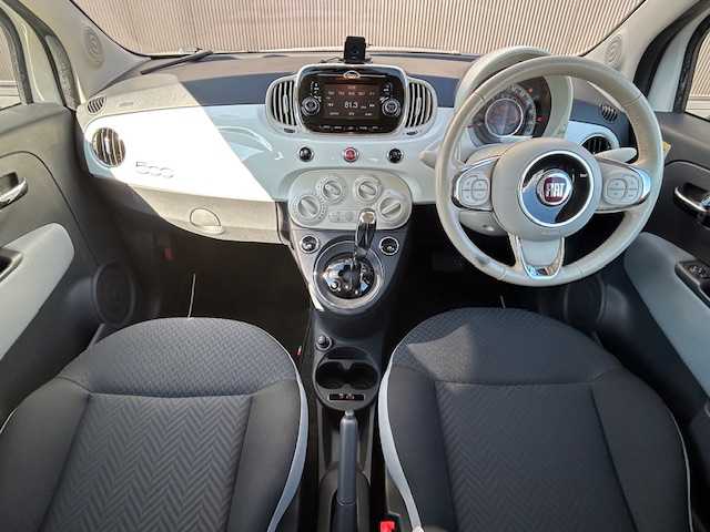 フィアット ５００ 1．2 ポップ 道東・釧路十勝 2017(平29)年 4万km ボサノバホワイト 純正ディスプレイオーディオ/ BT/USB/AUX/社外ETC/社外前後ドライブレコーダー/ステアリングスイッチ/ハロゲンヘッドライト/マニュアルエアコン/純正14インチスチールホイール/純正フロアマット/リモコンキー