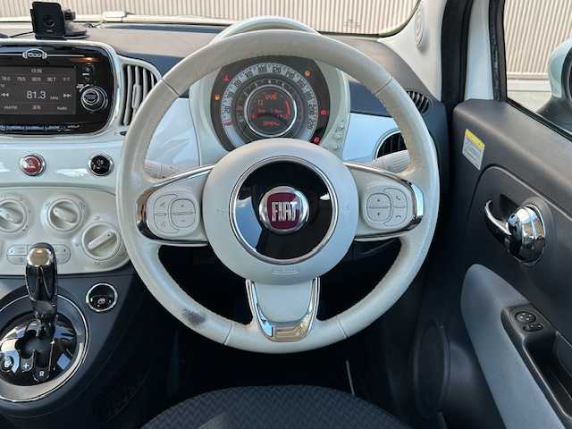 フィアット ５００ 1．2 ポップ 道東・釧路十勝 2017(平29)年 4万km ボサノバホワイト 純正ディスプレイオーディオ/ BT/USB/AUX/社外ETC/社外前後ドライブレコーダー/ステアリングスイッチ/ハロゲンヘッドライト/マニュアルエアコン/純正14インチスチールホイール/純正フロアマット/リモコンキー