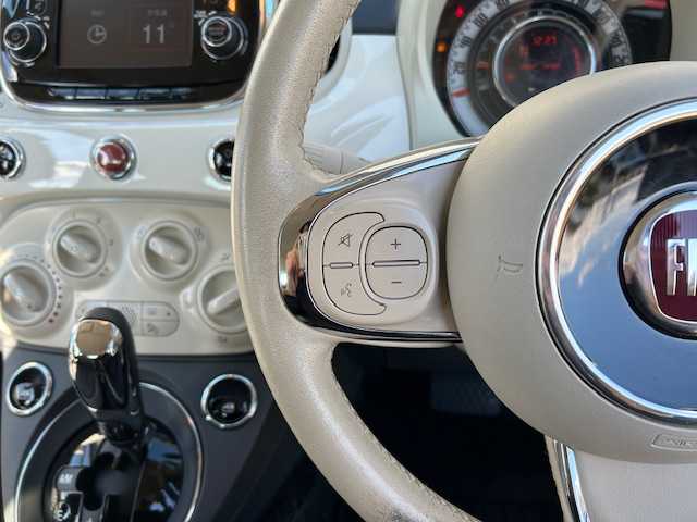 フィアット ５００ 1．2 ポップ 道東・釧路十勝 2017(平29)年 4万km ボサノバホワイト 純正ディスプレイオーディオ/ BT/USB/AUX/社外ETC/社外前後ドライブレコーダー/ステアリングスイッチ/ハロゲンヘッドライト/マニュアルエアコン/純正14インチスチールホイール/純正フロアマット/リモコンキー