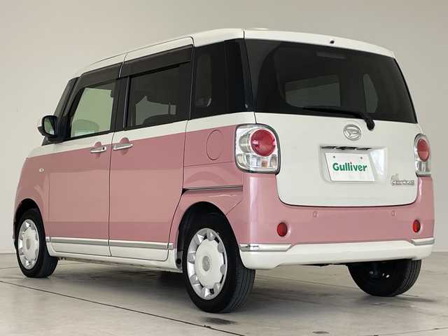 ダイハツ ムーヴ キャンバス G メイクアップ VS SAⅢ 愛知県 2021(令3)年 6.2万km パールホワイトⅢ/ブルーミングピンクメタリック 純正ナビ/全方位カメラ/両側パワースライドドア/シートヒーター/バックカメラ/コーナーセンサー/ＥＴＣ/LEDヘッドライト/レーンキープアシスト/ドライブレコーダー/ステアリングスイッチ/Bluetooth/フルセグ/衝突軽減システム/スマートキー/プッシュスタート