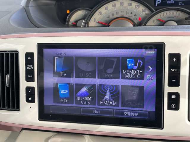 ダイハツ ムーヴ キャンバス G メイクアップ VS SAⅢ 愛知県 2021(令3)年 6.2万km パールホワイトⅢ/ブルーミングピンクメタリック 純正ナビ/全方位カメラ/両側パワースライドドア/シートヒーター/バックカメラ/コーナーセンサー/ＥＴＣ/LEDヘッドライト/レーンキープアシスト/ドライブレコーダー/ステアリングスイッチ/Bluetooth/フルセグ/衝突軽減システム/スマートキー/プッシュスタート