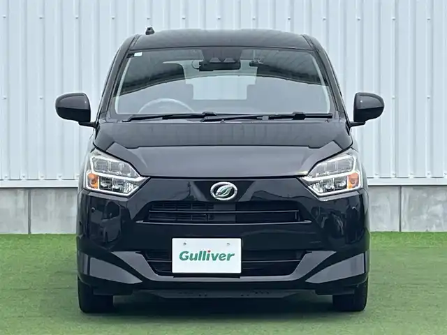 ダイハツ ミラ イース G SAⅢ 香川県 2017(平29)年 4.5万km ブラックマイカメタリック 登録時走行距離 44744km/社外オーディオ/→AM/FM/フルセグTV/バックカメラ/前後ドライブレコーダー/ETC/前席シートヒーター/LEDオートライト/オートハイビーム/アイドリングストップ/クリアランスソナー/プッシュスタート/スマートキー/スペアキー