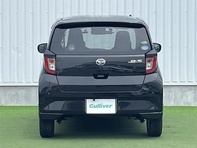 ダイハツ ミラ イース G SAⅢ 香川県 2017(平29)年 4.5万km ブラックマイカメタリック 登録時走行距離 44744km/社外オーディオ/→AM/FM/フルセグTV/バックカメラ/前後ドライブレコーダー/ETC/前席シートヒーター/LEDオートライト/オートハイビーム/アイドリングストップ/クリアランスソナー/プッシュスタート/スマートキー/スペアキー