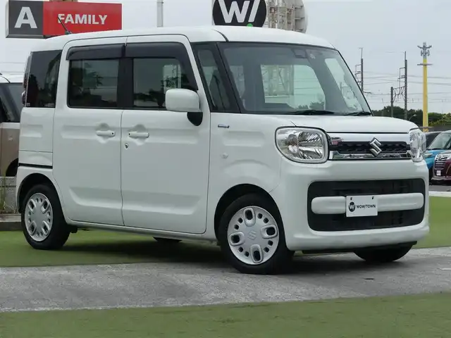 スズキ スペーシア HYBRID X 千葉県 2020(令2)年 2.2万km ピュアホワイトP スズキセーフティサポート/アイドリングストップ/両側パワースライドドア/社外メモリーナビ/ワンセグTV/【CD再生機能　Bluetooth接続】/バックカメラ/ドライブレコーダー（ZDR-015）/リアコーナーセンサー/携帯リモコン