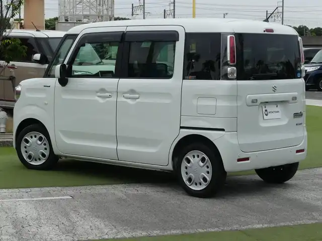 スズキ スペーシア HYBRID X 千葉県 2020(令2)年 2.2万km ピュアホワイトP スズキセーフティサポート/アイドリングストップ/両側パワースライドドア/社外メモリーナビ/ワンセグTV/【CD再生機能　Bluetooth接続】/バックカメラ/ドライブレコーダー（ZDR-015）/リアコーナーセンサー/携帯リモコン