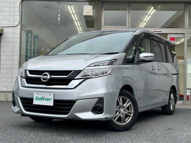 日産 セレナ X 埼玉県 2017(平29)年 13.1万km ブリリアントシルバー 9インチ純正SDナビ/スマートマルチセンターシート/パワースライドドア/アイドリングストップ/フルセグテレビ/ETC/Bluetooth/スペアキー