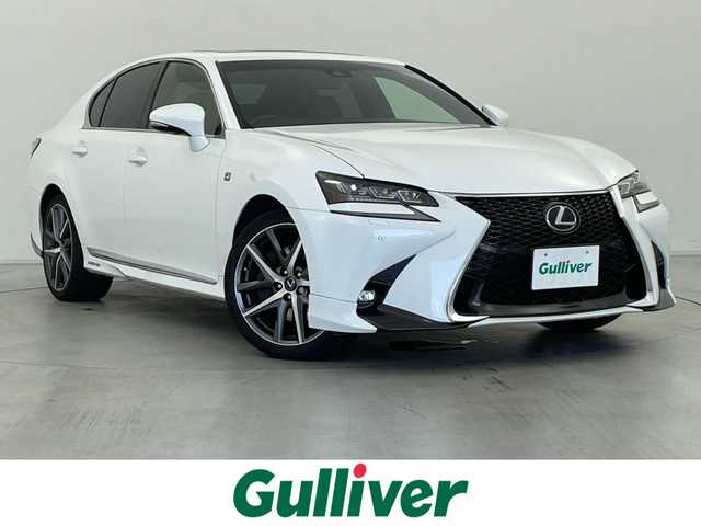 レクサス ＧＳ 300h Fスポーツ 群馬県 2016(平28)年 9.4万km ホワイトノーヴァガラスフレーク ムーンルーフ/3眼LEDヘッドライト/・アダプティブハイビーム/・ヘッドランプクリーナー/ブラインドスポットモニター/クリアランスソナー/バックソナー/パワートランクリッド/後席カーテンエアバッグ/―――――――――――――/純正12.3インチSDナビ/（フルセグTV/Bluetooth/SD/CD/DVD/Blu-ray/USB）/バックカメラ/前席シートヒーター/シートベンチレーション/ステアリングヒーター/運転席シートポジションメモリー/リアサンシェード/セーフティシステムプラス/・プリクラッシュセーフティ/・レーンキーピングアシスト/・レーダークルーズコントロール/ビルトインETC2.0