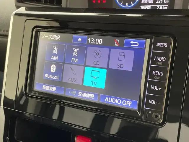 トヨタ ルーミー カスタムG 新潟県 2021(令3)年 4.7万km パールホワイトⅢ 禁煙車/純正メモリナビ/（BT/FM/AM/フルセグTV）/全周囲カメラ/ステアリングスイッチ/両側パワースライドドア/前後ドライブレコーダー/サンシェード/ドアバイザー/電格ミラー/ウィンカーミラー