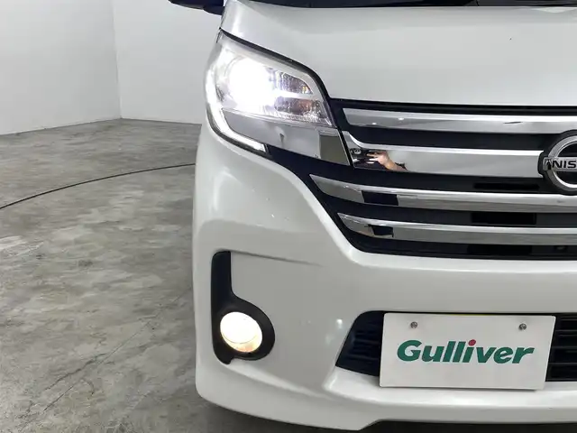 日産 デイズ ルークス HWS X Vセレクション 福島県 2016(平28)年 5.1万km ホワイトパール エマージェンシーブレーキ　/純正メモリナビゲーション　/【AM/FM/CD/Bluetooth/フルセグ】/型式:MJ116D-W/ＥＴＣ　/全方位カメラ　/両側パワースライドドア/革巻きステアリング　/プッシュスタート　/・スマートキー　/・スペアキー/ＨＩＤライト　/・フォグライト　/純正フロアマット/・保証書