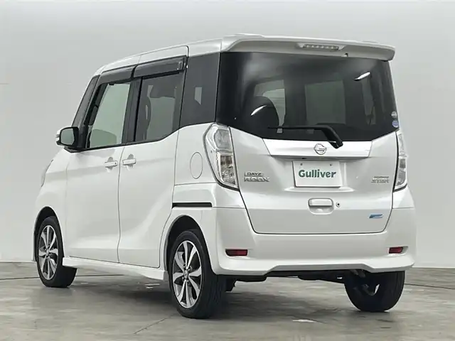 日産 デイズ ルークス HWS X Vセレクション 福島県 2016(平28)年 5.1万km ホワイトパール エマージェンシーブレーキ　/純正メモリナビゲーション　/【AM/FM/CD/Bluetooth/フルセグ】/型式:MJ116D-W/ＥＴＣ　/全方位カメラ　/両側パワースライドドア/革巻きステアリング　/プッシュスタート　/・スマートキー　/・スペアキー/ＨＩＤライト　/・フォグライト　/純正フロアマット/・保証書