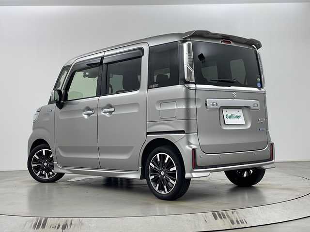 スズキ スペーシア カスタム HYBRID XS ターボ 埼玉県 2020(令2)年 3.4万km スチールシルバーM 純正ナビ/前後ドラレコ/ETC /Pスタート/Aストップ/純正ドアバイザー/ウィンカーミラー