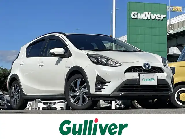 トヨタ アクア クロスオーバー 愛知県 2018(平30)年 7.9万km ホワイトパールクリスタルシャイン スマートキー/プッシュスタート/純正ナビ/バックカメラ/ビルトインETC/純正16インチAW/トヨタセーフティセンス/クリアランスソナー /オートライト/ドライブレコーダー/ハーフレザーシート/純正フロアマット/取説、保証書/スペアキー