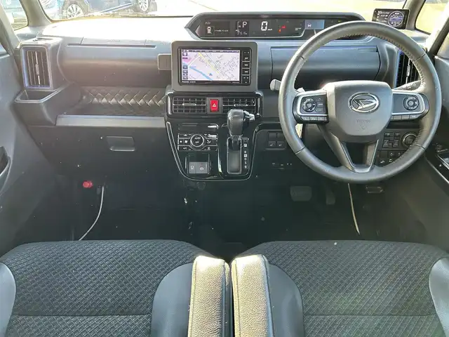 ダイハツ タント カスタム RS スタイルセレクション 鹿児島県 2022(令4)年 3.8万km シャイニングホワイトパール スマートアシスト/-衝突回避支援ブレーキ/-車線逸脱警報/‐レーンキープアシスト/Panasonicナビ　CN-HE01WD/(フルセグTV/Bluetooth/CD/DVD)/全方位カメラ/両側パワースライドドア/レーダークルーズコントロール/前後ドライブレコーダー/LEDヘッドライト/ハーフレザーシート/シートヒーター/純正15インチアルミホイール/スマートキー/ETC