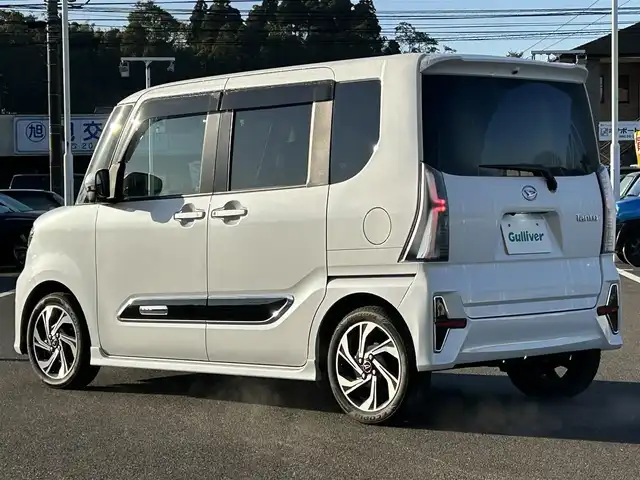 ダイハツ タント カスタム RS スタイルセレクション 鹿児島県 2022(令4)年 3.8万km シャイニングホワイトパール スマートアシスト/-衝突回避支援ブレーキ/-車線逸脱警報/‐レーンキープアシスト/Panasonicナビ　CN-HE01WD/(フルセグTV/Bluetooth/CD/DVD)/全方位カメラ/両側パワースライドドア/レーダークルーズコントロール/前後ドライブレコーダー/LEDヘッドライト/ハーフレザーシート/シートヒーター/純正15インチアルミホイール/スマートキー/ETC