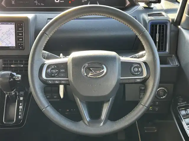 ダイハツ タント カスタム RS スタイルセレクション 鹿児島県 2022(令4)年 3.8万km シャイニングホワイトパール スマートアシスト/-衝突回避支援ブレーキ/-車線逸脱警報/‐レーンキープアシスト/Panasonicナビ　CN-HE01WD/(フルセグTV/Bluetooth/CD/DVD)/全方位カメラ/両側パワースライドドア/レーダークルーズコントロール/前後ドライブレコーダー/LEDヘッドライト/ハーフレザーシート/シートヒーター/純正15インチアルミホイール/スマートキー/ETC