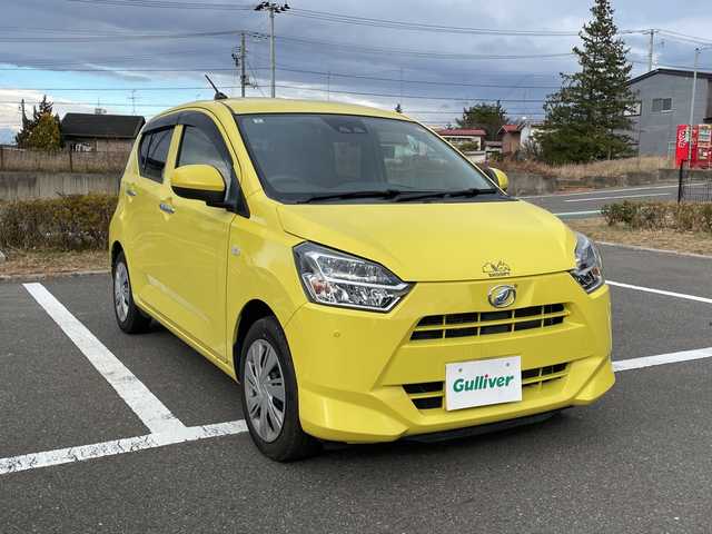 ダイハツ ミラ イース X SAⅢ 福島県 2018(平30)年 2.2万km レモンスカッシュクリスタルM ワンオーナー車/電動格納ミラー/リモコンキー/スペアキー１本/ＬＥＤライト/前後コーナーセンサー/Ｗエアバック/衝突被害軽減ブレーキ/ＡＢＳ/横滑り装置/純正アルミホイール