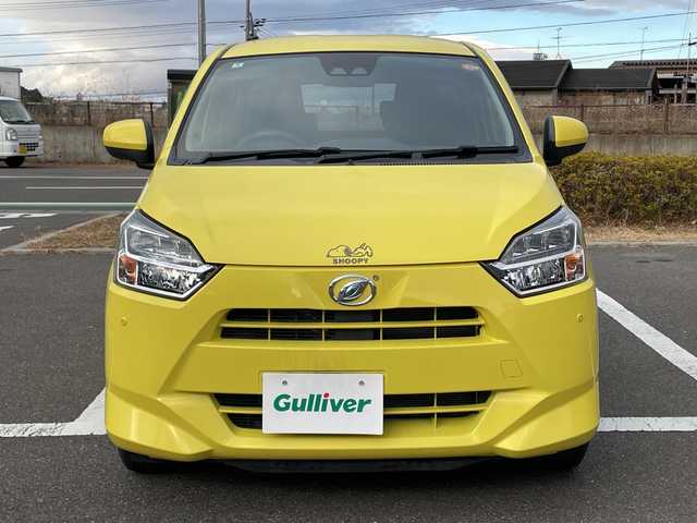 ダイハツ ミラ イース X SAⅢ 福島県 2018(平30)年 2.2万km レモンスカッシュクリスタルM ワンオーナー車/電動格納ミラー/リモコンキー/スペアキー１本/ＬＥＤライト/前後コーナーセンサー/Ｗエアバック/衝突被害軽減ブレーキ/ＡＢＳ/横滑り装置/純正アルミホイール