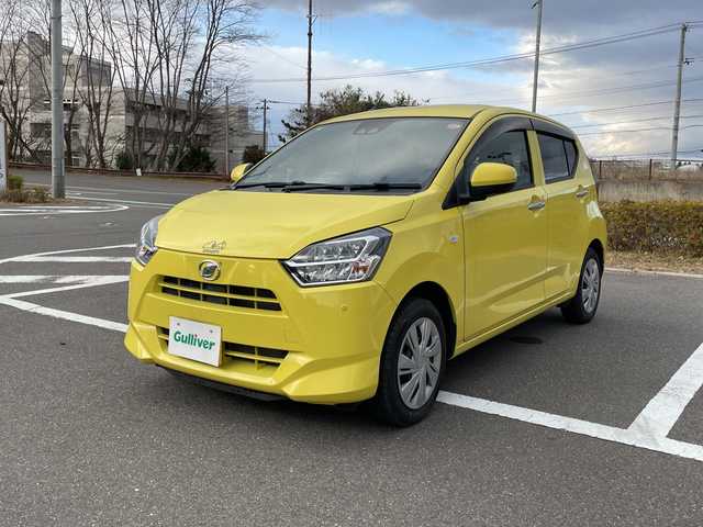 ダイハツ ミラ イース X SAⅢ 福島県 2018(平30)年 2.2万km レモンスカッシュクリスタルM ワンオーナー車/電動格納ミラー/リモコンキー/スペアキー１本/ＬＥＤライト/前後コーナーセンサー/Ｗエアバック/衝突被害軽減ブレーキ/ＡＢＳ/横滑り装置/純正アルミホイール
