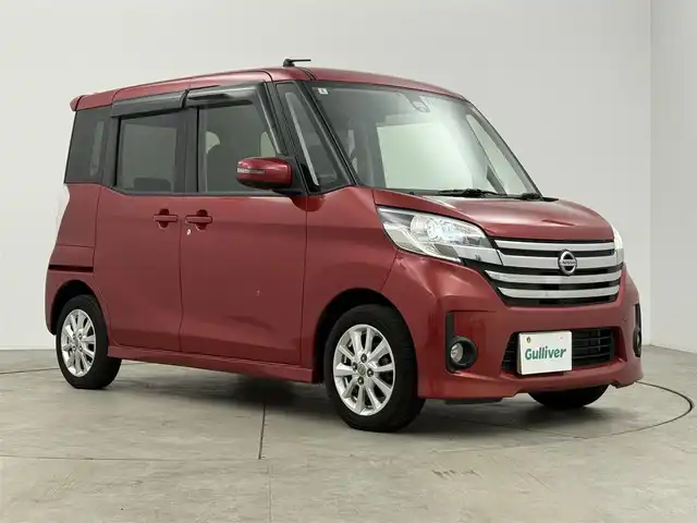 日産 デイズ ルークス ハイウェイスターX 愛知県 2015(平27)年 3.8万km スパークリングレッドM SDナビ/アラウンドビューモニター/パワースライドドア/ETC/ドライブレコーダー/オートライト/電動格納ミラー/純正14インチアルミホイール/ステアリングスイッチ/純正フロアマット/ロールサンシェード/LEDヘッドライト/プッシュスタート/スマートキー