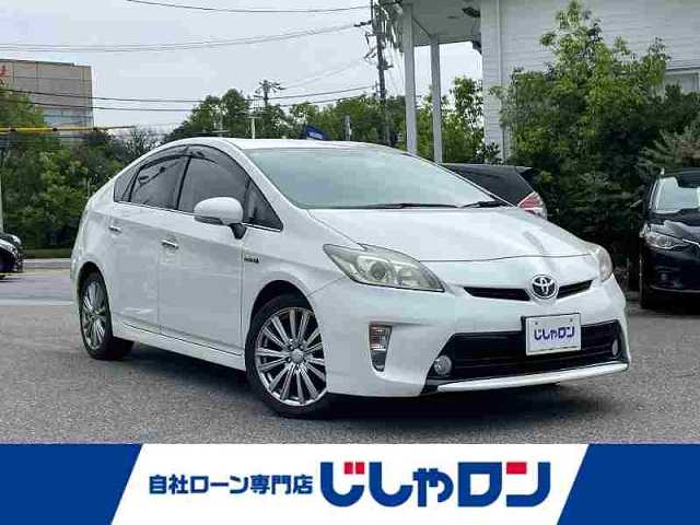 トヨタ プリウス S 愛知県 2013(平25)年 13.9万km ホワイトパールクリスタルシャイン (株)IDOMが運営する【じしゃロン名古屋鳴海店】の自社ローン専用車両になりますこちらは現金またはオートローンご利用時の価格です。自社ローンご希望の方は別途その旨お申付け下さい/純正ナビ/（CD/DVD/フルセグ/Bluetooth/HDD）/横滑り防止装置/オートエアコン/オールオートパワーウインドウ/バックカメラ/ETC/ドライブレコーダー/スペアキー/HIDヘッドランプ/フォグランプ