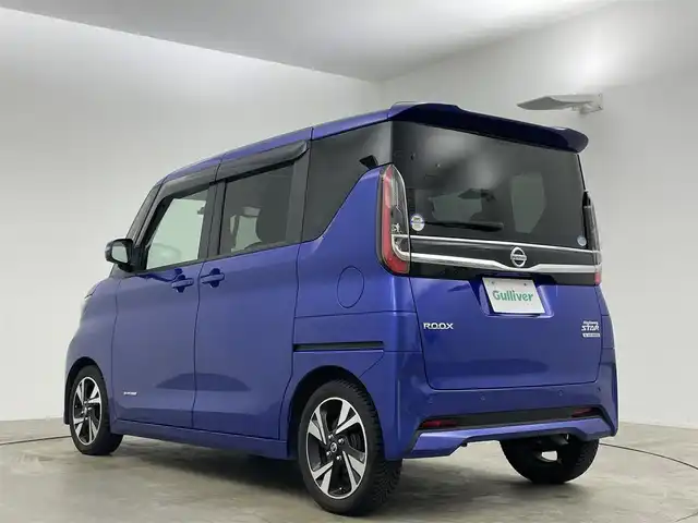 日産 ルークス HWS Gターボ プロパイロットED 岡山県 2021(令3)年 4万km アトランティックブルー 純正9型ナビ/・FM/AM/Bluetooth/フルセグ/CD/DVD/アラウンドビューモニター/プロパイロット/安全システム/・インテリジェント エマージェンシーブレーキ/・踏み間違い衝突防止アシスト/・インテリジェント LI/LDW/・コーナーセンサー/・ハイビームアシスト/両側パワースライドドア/ETC/USB入力端子/LEDヘッドライト/純正15インチアルミ/純正フロアマット
