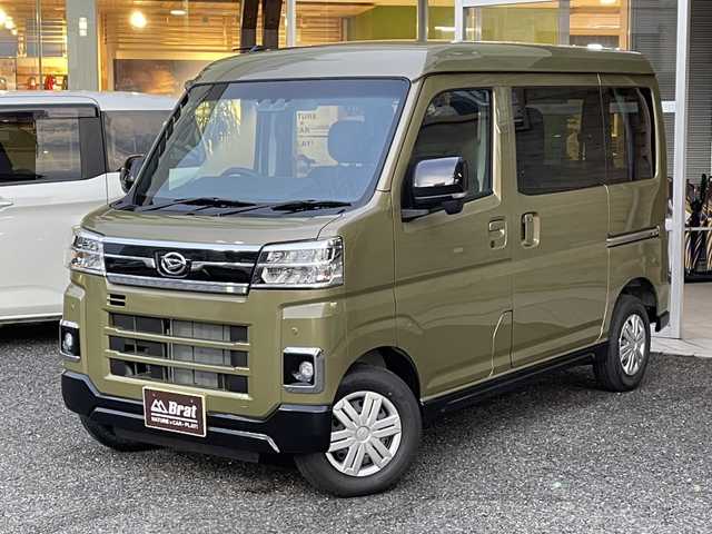 ダイハツ アトレー バン RS 福島県 2024(令6)年 0.1千km 緑 ターボ車/４ＷＤ/ＬＥＤヘッドライト/オートライト/両側パワースライドドア/ＵＳＢ端子/スマートキー/オートマチックハイビーム/レーダークルーズコントロール/衝突軽減ブレーキ/コーナーセンサー/アイドリングストップ