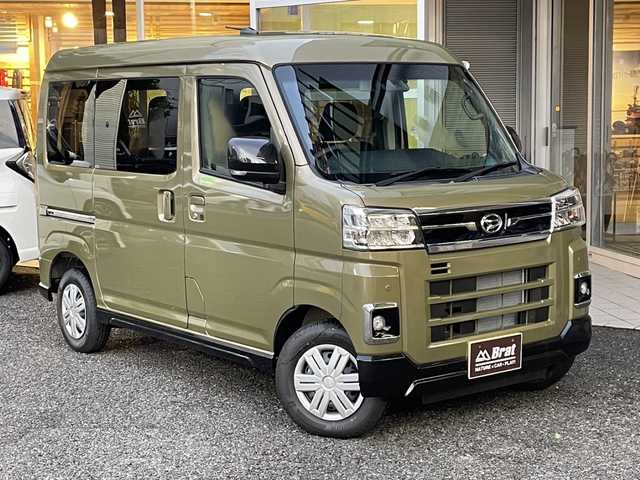 ダイハツ アトレー バン RS 福島県 2024(令6)年 0.1千km 緑 ターボ車/４ＷＤ/ＬＥＤヘッドライト/オートライト/両側パワースライドドア/ＵＳＢ端子/スマートキー/オートマチックハイビーム/レーダークルーズコントロール/衝突軽減ブレーキ/コーナーセンサー/アイドリングストップ