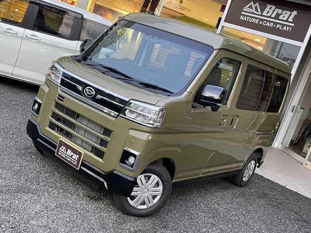 ダイハツ アトレー バン RS 福島県 2024(令6)年 0.1千km 緑 ターボ車/４ＷＤ/ＬＥＤヘッドライト/オートライト/両側パワースライドドア/ＵＳＢ端子/スマートキー/オートマチックハイビーム/レーダークルーズコントロール/衝突軽減ブレーキ/コーナーセンサー/アイドリングストップ