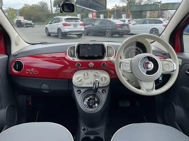 フィアット ５００ 1．2 ポップ 静岡県 2017(平29)年 2.9万km 赤 社外メモリナビ/・Bluetooth/・CD/DVD/ETC/前後ドライブレコーダー/純正フロアマット
