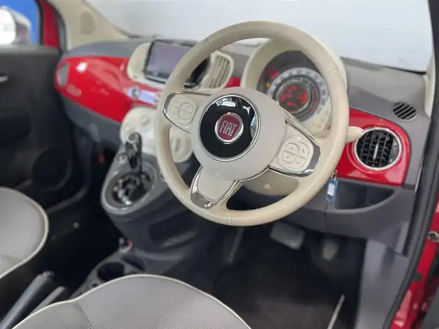 フィアット ５００ 1．2 ポップ 静岡県 2017(平29)年 2.9万km 赤 社外メモリナビ/・Bluetooth/・CD/DVD/ETC/前後ドライブレコーダー/純正フロアマット