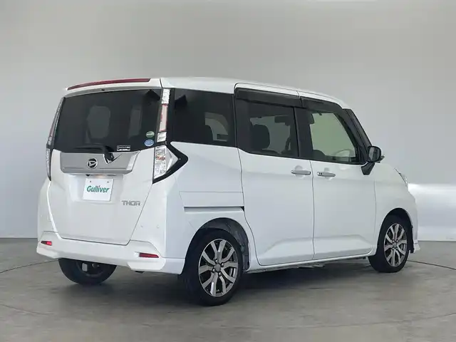 ダイハツ トール カスタムG ターボ SAⅢ 埼玉県 2018(平30)年 4.1万km パールホワイトⅢ スマートアシスト３　ＡＬＰＩＮＥ９インチナビ　パノラマモニター　ＥＴＣ　ドライブレコーダー　クルーズコントロール　両側パワースライドドア　スマートキー　オートハイビーム　ＬＥＤヘッドライト　地デジTV