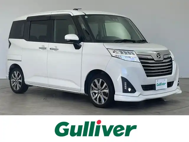 ダイハツ トール カスタムG ターボ SAⅢ 埼玉県 2018(平30)年 4.1万km パールホワイトⅢ スマートアシスト３　ＡＬＰＩＮＥ９インチナビ　パノラマモニター　ＥＴＣ　ドライブレコーダー　クルーズコントロール　両側パワースライドドア　スマートキー　オートハイビーム　ＬＥＤヘッドライト　地デジTV