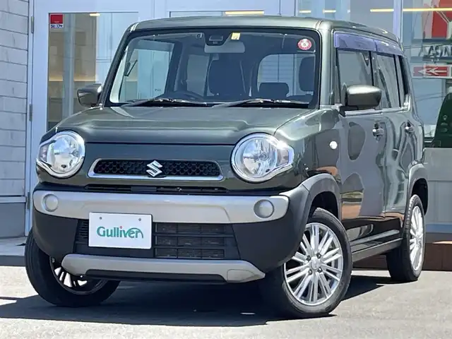 スズキ ハスラー G 道央・札幌 2016(平28)年 6.6万km クールカーキPM ・４WD/・衝突軽減ブレーキ/・社外ナビ/　CD＆DVD＆BT＆USB＆TV/・ダウンヒルアシスト/・アイドリングストップ/・オートエアコン/・オートライト/・シートヒーター/・ミラーヒーター/・プッシュスタート/・スマートキー/・純正エンジンスターター/・ETC/・純正フロアマット/・ドアバイザー/・スペアキー