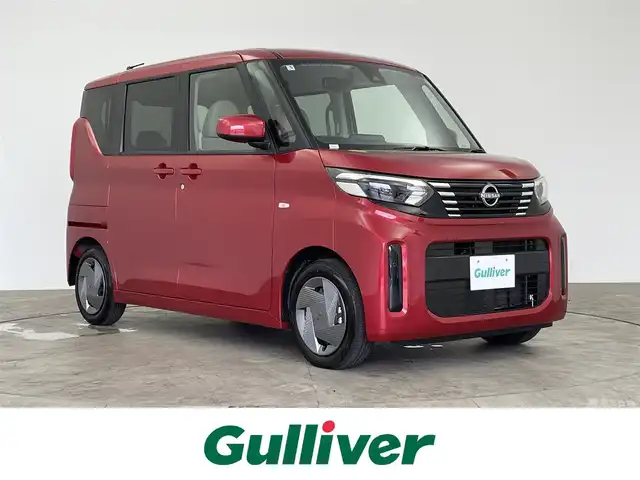 日産 ルークス S 大分県 2025(令7)年 0.1万km スパークリングレッドM 先進安全装備/・インテリジェントエマージェンシーブレーキ/・踏み間違い衝突防止アシスト/・車線逸脱防止支援システム/・前方衝突予測警報/・ふらつき警報/・標識検知機能/純正9型ナビ・フルセグTV/バックビューモニター/（ディスプレイ付ルームミラー）/ETC2.0/Bluetoothオーディオ/LEDヘッドライト/キーレスキー/スペアキー/スライドドアオートクローザー/　（助手席側）/フロントコーナーセンサー/バックソナー/純正フロアマット/電動格納ミラー/車両取説+ナビ取説