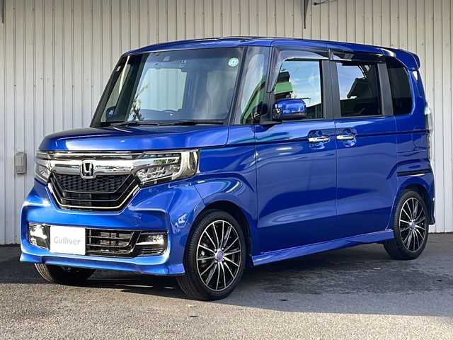 ホンダ Ｎ ＢＯＸ カスタム G L ターボ ホンダセンシング 長野県 2018(平30)年 6.4万km ブリリアントスポーティブルーメタリック2トーン ターボ/純正８インチナビフルセグTV/バックカメラ/ETC/社外１６インチアルミ/純正アルミ夏タイヤ積込/両側パワースライドドア/ドラレコ付きデジタルインナーミラー/社外マフラー/ハーフレザーシート/スペアキー