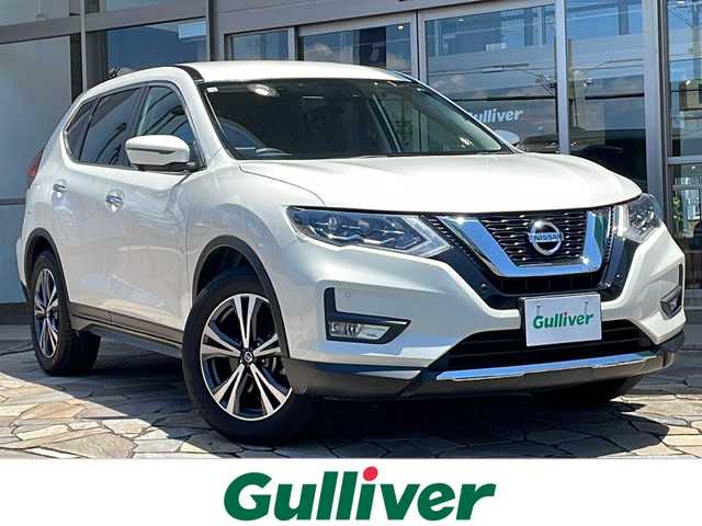 日産 エクストレイル 20X 静岡県 2018(平30)年 5.6万km ブリリアントホワイトパール 【主要装備】/純正９インチナビ　/純正リアフリップダウンモニター　/アラウンドビューモニター　/プロパイロット　/ブラインドスポットビューモニター　/インテリジェントルームミラー　/ＬＥＤヘッドライト　/オートライト　/ＥＴＣ/パワーバックドア/純正18インチアルミホイール/エマージェンシーブレーキ/ステアリングスイッチ/ソナー/スマートキー/プッシュスタート/アイドリングストップ/電動パーキングブレーキ/ブレーキホールド