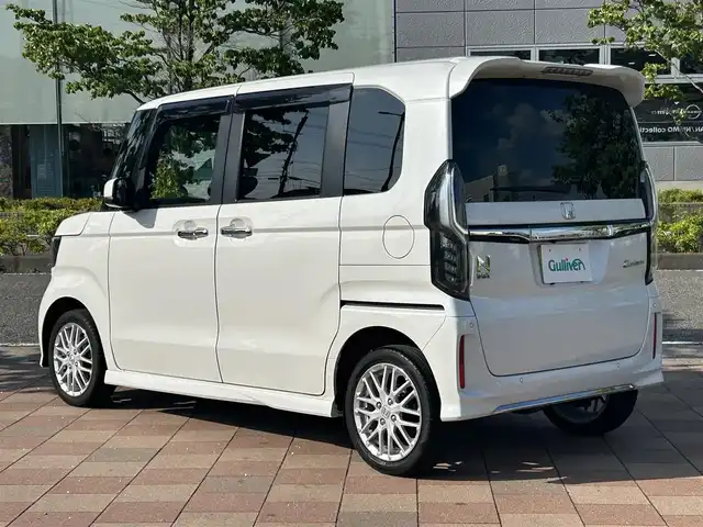 ホンダ Ｎ ＢＯＸ カスタム L ターボ 福島県 2021(令3)年 3.4万km プラチナホワイトパール 純正ナビゲーション/型番：VXM-224VFi/【CD/DVD/SD/USB/BT/TV】/バックカメラ/ドライブレコーダー/両側電動スライドドア/前席シートヒーター/ステアリングリモコン/パドルシフト/衝突軽減ブレーキ/レーンキープアシスト/アダプティブクルーズコントロール/アイドリングストップ/LEDオートライト/LEDフォグランプ/シートバックテーブル/リアドアシェード/純正フロアマット/ドアバイザー