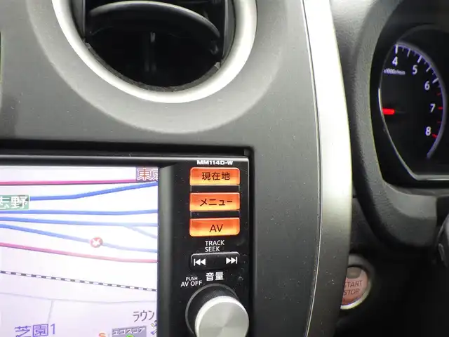 日産 ノート X エマージェンシーブレーキ 千葉県 2014(平26)年 3.6万km オーロラモーヴ エマージェンシーブレーキ/アイドリングストップ/純正SDナビ/地デジTV/【CD再生機能】/バックカメラ/インテリジェントキー