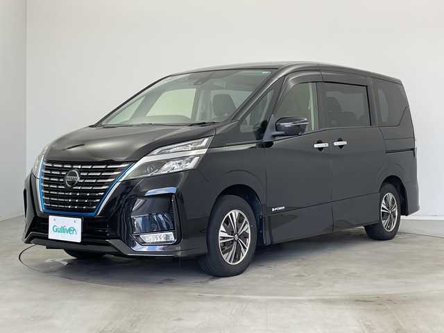 日産 セレナ e－パワー ハイウェイスター V 新潟県 2021(令3)年 5.3万km ダイヤモンドブラック 純正大画面メモリーナビ/CD/DVD/USB/HDMI/Bluetooth/SD/フルセグTV/アラウンドビューモニター/両側パワースライドドア/プロパイロット/車線逸脱防止支援システム/アラウンドビューモニター/インテリジェントルームミラー/インテリジェントパーキングアシスト/オートブレーキホールド/LEDオートヘッドライト/ハイビームアシスト/シートヒーター/ステアリングヒーター/革ステアリング/純正16インチアルミホイール/純正フロアマット/ドアバイザー/スマートキー/プッシュスタート/純正ドライブレコーダー/ビルトインETC