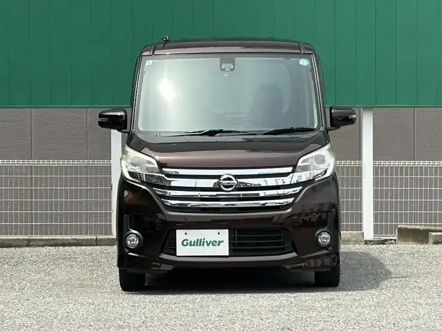 日産 デイズ ルークス ハイウェイスターターボ 千葉県 2015(平27)年 7.4万km モカブラウンP 純正SDナビ(CD/DVD/FM/AM/Bluetooth/フルセグTV)/アラウンドビューモニター/エマージェンシーブレーキ/両側パワースライドドア/ETC/オートライト/スマートキー/保証書/取扱説明書