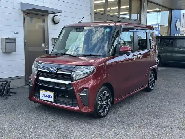 スバル シフォン カスタムR スマートアシスト 滋賀県 2019(令1)年 5.3万km ファイアークォーツレッドM (株)IDOMが運営する【じしゃロン草津店】の自社ローン専用車両になりますこちらは現金またはオートローンご利用時の価格です。自社ローンご希望の方は別途その旨お申付け下さい/ディスプレイオーディオ/　【AM・FM/USB/DISC/AUX/iPod】/バックカメラ/　【全方位】/両側パワースライドドア/シートヒーター/アイドリングストップ/横滑り防止システム/衝突軽減防止システム/パーキングアシスト/ETC