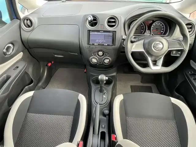 日産 ノート X FOUR 長野県 2018(平30)年 5.8万km シャイニングブルー 4WD/社外ナビ/・Bluetooth/CD/DVD/バックカメラ/社外ETC/社外フロアマット/社外14インチAW/LEDオートライト/スペアキー1本/スマートキー/電格ミラー/取り扱い説明書/保証書