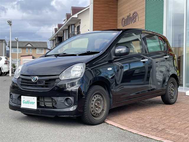 ダイハツ ミラ イース L スマートセレクションSA 道央・札幌 2014(平26)年 2万km ブラックマイカメタリック 登録時走行距離19729km/純正オーディオ（CD/FM/AM）/アイドリングストップ/リモコンキー/純正フロアマット/横滑り防止装置/盗難防止装置/衝突軽減ブレーキ/ヘッドライトレベライザー/社外レーダー探知機/バニティミラー/積込夏タイヤ/（社外AW/155/65/R14/14年製/溝4ｍｍ）