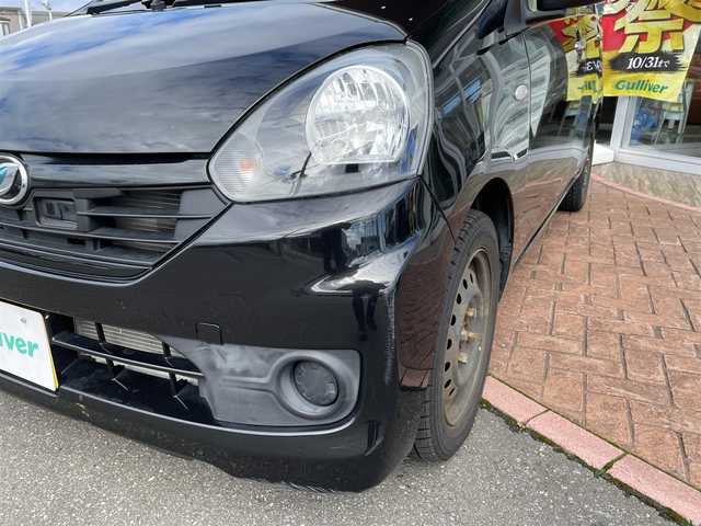 ダイハツ ミラ イース L スマートセレクションSA 道央・札幌 2014(平26)年 2万km ブラックマイカメタリック 登録時走行距離19729km/純正オーディオ（CD/FM/AM）/アイドリングストップ/リモコンキー/純正フロアマット/横滑り防止装置/盗難防止装置/衝突軽減ブレーキ/ヘッドライトレベライザー/社外レーダー探知機/バニティミラー/積込夏タイヤ/（社外AW/155/65/R14/14年製/溝4ｍｍ）