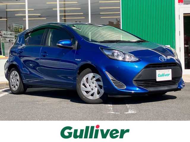 トヨタ アクア G 静岡県 2017(平29)年 5.2万km コバルトブルーメタリック 純正ナビ(CD/DVD/BT/フルセグ)/バックカメラ/ドライブレコーダー前後/ETC/エンジンスタートボタン/パワーステアリング/パワーウィンドウ/アイドリングストップ/オートエアコン/スマートキー/スペアキー１本/クルーズコントロール/純正フロアマット/布シート/ABS/横滑り防止装置/レーンキープアシスト/オートライト/オートマチックハイビーム/Wエアバッグ/衝突軽減システム