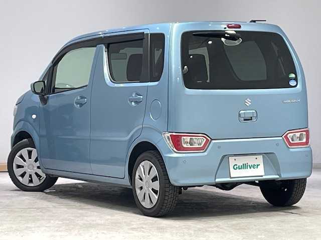 スズキ ワゴンＲ FA 宮城県 2021(令3)年 4.3万km ブルーイッシュブラックパール3 4WD/デュアルセンサーブレーキサポート/後退時ブレーキサポート/誤発進抑制機能/後方誤発進抑制機能/車線逸脱警報/カーオーディオ/・CD・AUX/アイドリングストップ/後方コーナーセンサー/ビルトインETC/ベンチシート/・シートヒーター（運転席）/オートライト/・オートハイビーム/純正フロアマット/ドアバイザー