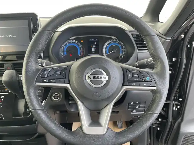 日産 ルークス ハイウェイスター Gターボ 熊本県 2021(令3)年 2.6万km ブラック 純正SDナビ/・Bluetooth/AM/FM/CD/DVD/ブルーレイ/フルセグTV/SD/ipod/ミュージックサーバー/プロパイロット/・エマージェンシーブレーキ/・車線逸脱警報/・車線逸脱防止支援/・先行車発進お知らせ機能/・道路標識認識機能/インテリジェントクルーズコントロール/バックカメラ/・全方位カメラ/・ふらつき警報/ドライブレコーダー/両側パワースライドドア/・ハンズフリーオートスライドドア/コーナーセンサー前後/盗難防止装置/オートマチックハイビーム/LEDヘッドライト/エアバッグダブル/ステアリングスイッチ/ウィンカーミラー/電動格納ミラー/シートヒーター/電子パーキングブレーキ/オートホールド/ロールサンシェード/スマートキー/プッシュスタートボタン/ETC/ＳＯＳボタン/純正ドアバイザー/純正フロアマット/純正アルミホイール