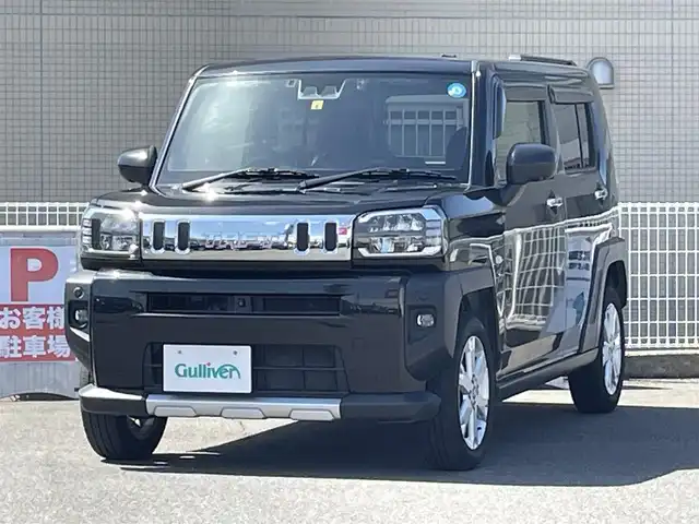 ダイハツ タフト G クロムベンチャー 山口県 2022(令4)年 5.2万km ブラックマイカメタリック ワンオーナー/ガラスルーフ/メモリナビ フルセグTV CD DVD BT USB/全周囲カメラ/ドラレコ/ETC/衝突被害軽減ブレーキ/オートマチックハイビーム/LEDオートヘッドライト/フォグライト/スマートキー 2個/前席シートヒーター/ルーフレール/コーナーセンサー/ステアリングリモコン/革巻きステアリング/アルミホイール/W サイド カーテン エアバッグ/保証書 取説/禁煙車